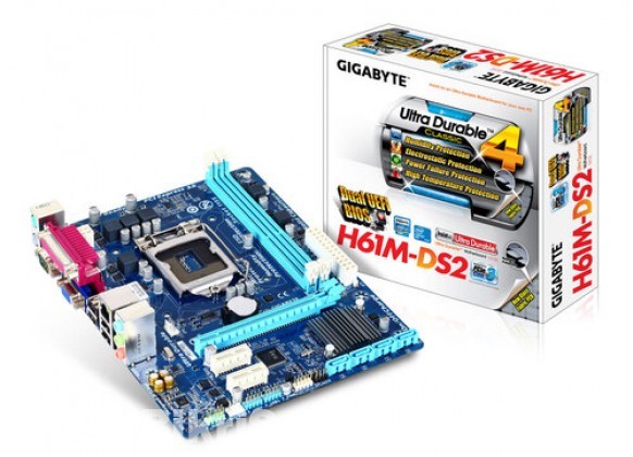 Gigabyte Genuine GA-H61M-DS2 Desktop Motherboard